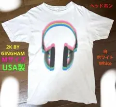 2K BY GINGHAM ツーケーバイギンガム 半袖TシャツヘッドホンMサイズ