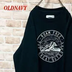 【希少】OLDNAVY スウェット　山　刺繍ビック　ブラック