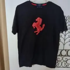 Ferrari 馬刺繍 Tシャツ Sサイズ 黒