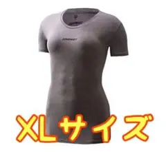 スポーツウェアレディース 半袖(グレー XLサイズ)BS6007