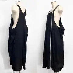 Y's ワイズ 16SS ワッシャー ショルダーワンピース 黒 1
