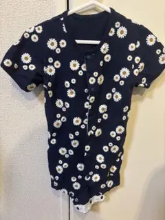 美品 デイジー柄 ロンパース 70-80cm 女の子 ベビー服 半袖