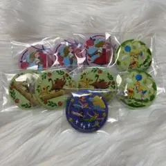ディズニー　刺繍　缶バッジ　9個セット