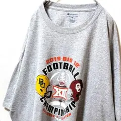 チャンピオン XⅡチャンピオンシップ ロゴ Tシャツ グレー灰色 2XL古着