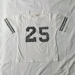ナンバー25 ホワイト Tシャツ 100cm 商品番号:043