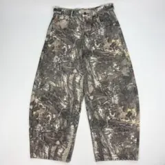9090 King Logo Slub Denim Pants リアルツリー　M