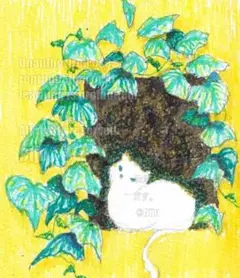 原画【窓辺の主】