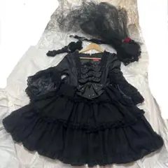 本日限定⭐︎ワンピース、ヴェール付ミニハット、チョーカーセット ロリィタ マリエ