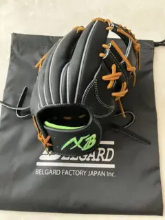 アクセフベルガード　AXF  軟式用　投手用グローブ　定価45000円程 AXF (アクセフ) 軟式グローブ ブラック×レッド BELGARD バランス