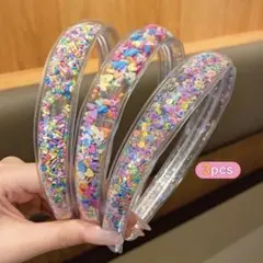 未使用　カチューシャ　3点セット　ヘアバンド　キッズ　ヘアアクセサリー　子ども用