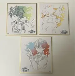 僕のヒーローアカデミア 原画展 ヒロアカ 色紙 緑谷 爆豪 轟
