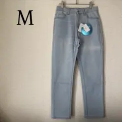 ひんやり冷感 スリム スキニーデニム ジーパン 美脚 M ストレッチ ストレート