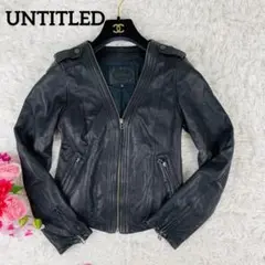 極美品✨アンタイトル レザージャケット 羊革 M 黒 シルバー 軽くて柔らか