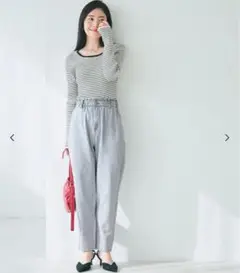 coca ハイウエストゴムデニムパンMサイズ