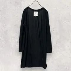シッククリップ ロングカーディガン ブラック M 薄手 オフィス 2896