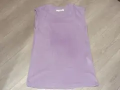 上品なパープル ノースリーブ ニット