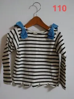 おすすめ♥プティンマインリボン付きシャツ110