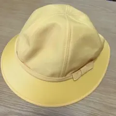 黄色　通学用帽子