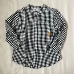 アプレレクール　チェックシャツ　ブラック　100cm