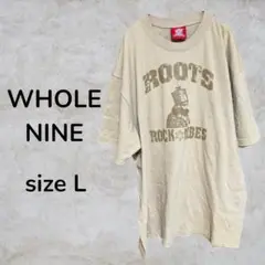 WHOLE NINE トップス　Tシャツ　カットソー　プリント　ロゴ　半袖　古着