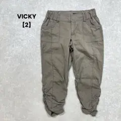 a2125＊VICKY カーゴパンツ　カーキ【2】クロップド丈　カジュアル