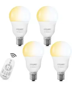 DiCUNO LED電球 E17口金 50W形相当 調光 調色 リモコン付き4個