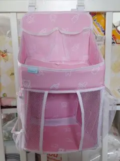 ベビーベッド オムツ収納 ピンク