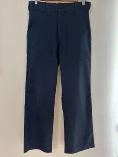 ネイビー ワークパンツ バックポケット付き