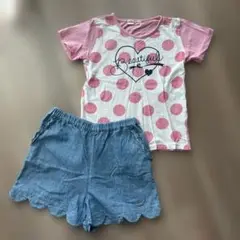 【中古品】Tシャツハーフパンツセット売り130