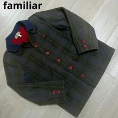 familiar fdash コート 140 チェック柄