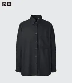 UNIQLO U 24AW ドレープシャツ ブラック M