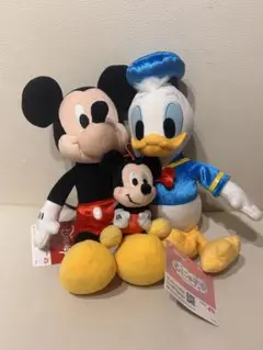 ディズニー ミッキー＆ドナルド ペアぬいぐるみ おまけ付き