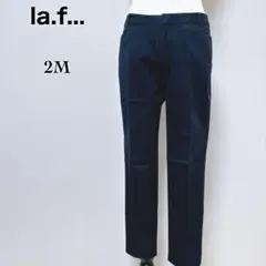 【ラエフ】ストレッチ テーパード アンクルパンツ ダークネイビー M フォーマル