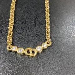Christian Dior クリスチャンディオール ラインストーン ネックレス