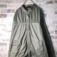【ヴィンテージ】レトロ 薄手 無地ジャケット ボタン 古着usedAS74