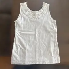 ホワイト レースタンクトップ