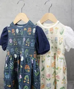 la poche biscuit 花総柄ワンピース