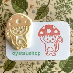 消しゴムはんこ⭐︎きのこ？リス