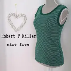 Robert P Miller ストライプ タンクトップ 着心地 肌触り フリー