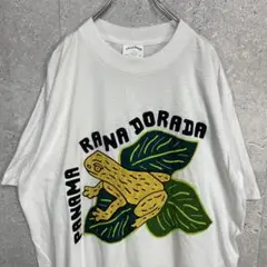 GALAPAGO パナマ　カエル　シングルステッチ　ホワイトTシャツ2XL