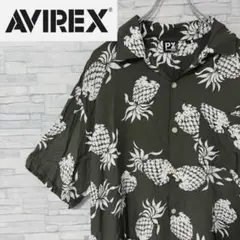 AVIREX アヴィレックス パイナップル アロハシャツ　総柄 レーヨン L