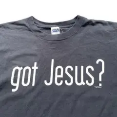 00s got Jesus? ゴットジーザス メッセージtシャツ L 墨黒