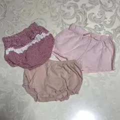 sishunonシシュノン H&M ベビーブルマ パンツまとめ売り　ピンク 赤系