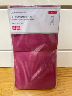 UNIQLO タイツ2P (80デニール) M/L パープル 紫