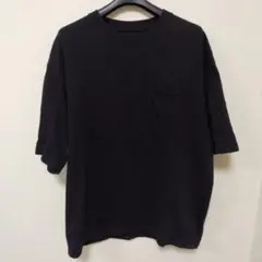 コットン オーバーサイズ Tシャツ 　ブラック　Mでも大きめ