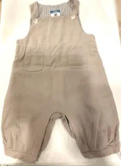 JACADI 6m ベージュ コットンオーバーオール