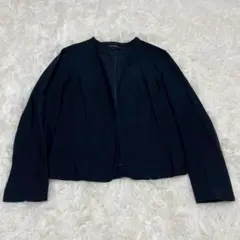 UNTITLED ノーカラージャケット 上品 日本製 オフィスカジュアル