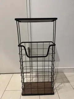 ブラック ワイヤー トイレ収納
