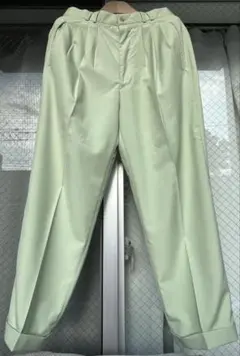 【美品】イタリア製スラックス　ライムグリーン