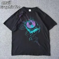 00s~ anvil 半袖 Tシャツ グラフィック ブラック 古着 L